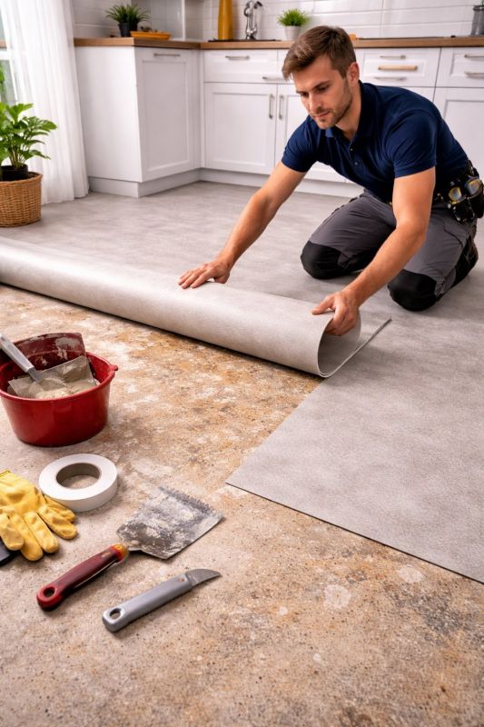 Linoleum Floor Installation in Acton, MA