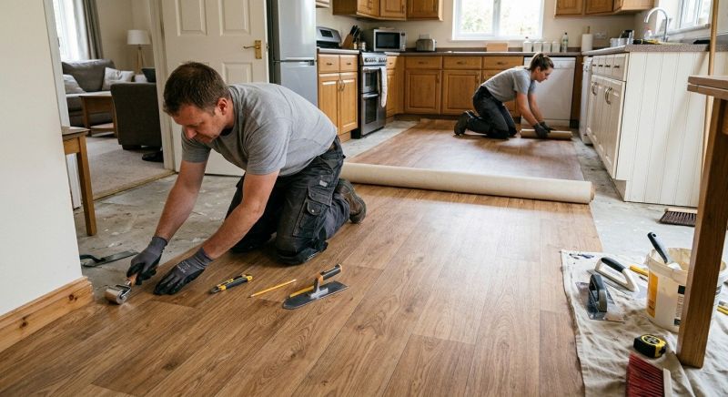 Linoleum Flooring Replacement in Woburn, MA