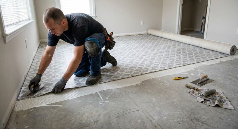 Sheet Linoleum Installation in Beverly, MA