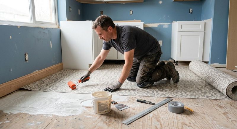 Sheet Linoleum Installation in Woburn, MA